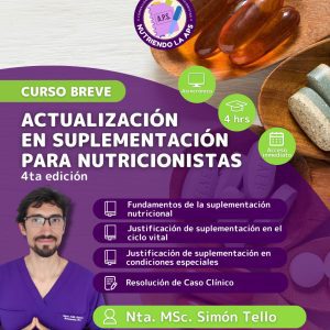 Actualización en suplementación para Nutricionistas 4ta edición